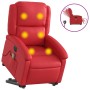 Sillón de majaje elevable eléctrico cuero artificial rojo en Sillones | Comprar online en Foru.es