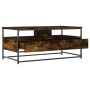 Mesa de centro madera de ingeniería roble ahumado 100x51x45 cm de , Mesas de centro - Ref: Foro24-835286, Precio: 76,69 €, De...