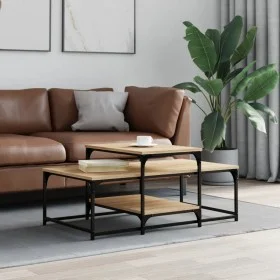 Mesa de centro madera de ingeniería roble Sonoma 102x60x45 cm de , Mesas de centro - Ref: Foro24-835315, Precio: 44,87 €, Des...