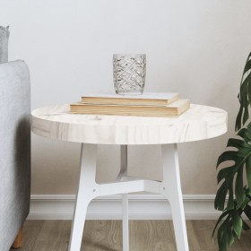 Tablero de mesa redondo madera maciza de pino blanco Ø40x3 cm de , Tableros para mesas - Ref: Foro24-833659, Precio: 27,52 €,...