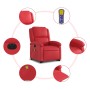 Sillón de majaje elevable eléctrico cuero artificial rojo en Sillones | Comprar online en Foru.es