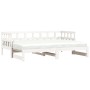 Sofá cama nido madera maciza de pino blanco 90x190 cm de , Camas y somieres - Ref: Foro24-836211, Precio: 191,75 €, Descuento: %