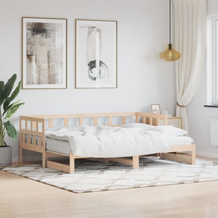 Sofá cama nido madera maciza de pino 80x200 cm de , Camas y somieres - Ref: Foro24-836207, Precio: 156,73 €, Descuento: %