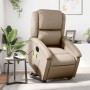 Sillón reclinable de masaje eléctrico cuero sintético capuchino en Sillones | Comprar online en Foru.es