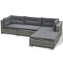 Juego de muebles de jardín 6 pzs y cojines ratán sintético gris de vidaXL, Conjuntos de jardín - Ref: Foro24-41879, Precio: 6...