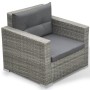 Juego de muebles de jardín 6 pzs y cojines ratán sintético gris de vidaXL, Conjuntos de jardín - Ref: Foro24-41879, Precio: 6...
