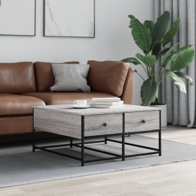 Mesa de centro madera de ingeniería gris Sonoma 80x80x40 cm de , Mesas de centro - Ref: Foro24-835357, Precio: 52,84 €, Descu...