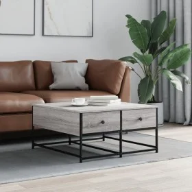 Sonoma-Couchtisch aus grauem Holzwerkstoff, 80 x 80 x 40 cm von , Couchtisch - Ref: Foro24-835357, Preis: 52,33 €, Rabatt: %