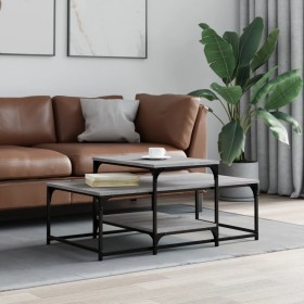 Mesa de centro madera de ingeniería gris Sonoma 102x60x45 cm de , Mesas de centro - Ref: Foro24-835317, Precio: 51,46 €, Desc...