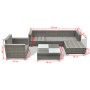 Juego de muebles de jardín 6 pzs y cojines ratán sintético gris de vidaXL, Conjuntos de jardín - Ref: Foro24-41879, Precio: 6...