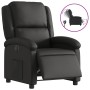 Sillón reclinable eléctrico de cuero auténtico negro en Sillones | Comprar online en Foru.es