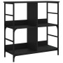 Estantería de madera de ingeniería negra 78,5x33x82 cm de , Librerías y estanterías - Ref: Foro24-835244, Precio: 52,59 €, De...