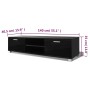 Mueble de TV negro brillo 140x40,5x35 cm de vidaXL, Muebles TV - Ref: Foro24-243044, Precio: 126,65 €, Descuento: %