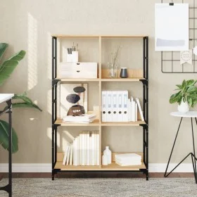 Estantería de madera ingeniería roble Sonoma 78,5x33x117,5 cm de , Librerías y estanterías - Ref: Foro24-835250, Precio: 63,6...