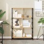Estantería de madera ingeniería roble Sonoma 78,5x33x117,5 cm de , Librerías y estanterías - Ref: Foro24-835250, Precio: 64,4...