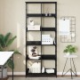 Estantería de madera de ingeniería negra 78,5x33x188,5 cm de , Librerías y estanterías - Ref: Foro24-835259, Precio: 99,22 €,...