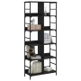 Estantería de madera de ingeniería negra 78,5x33x188,5 cm de , Librerías y estanterías - Ref: Foro24-835259, Precio: 99,22 €,...
