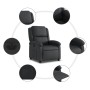 Sillón reclinable eléctrico de cuero auténtico negro en Sillones | Comprar online en Foru.es