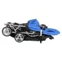 Carrito para 2 niños tandem de acero azul y negro de vidaXL, Cochecitos de bebé - Ref: Foro24-10112, Precio: 207,55 €, Descue...
