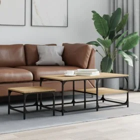 Stapelbare Couchtische 2 Stück aus Holzwerkstoff Sonoma-Eiche von , Couchtisch - Ref: Foro24-835395, Preis: 55,35 €, Rabatt: %