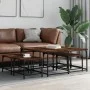 Mesas de centro apilables 5 pzas madera ingeniería roble humo de , Mesas de centro - Ref: Foro24-835336, Precio: 77,23 €, Des...