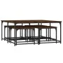 Mesas de centro apilables 5 pzas madera ingeniería roble humo de , Mesas de centro - Ref: Foro24-835336, Precio: 77,23 €, Des...