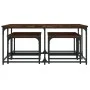 Mesas de centro apilables 5 pzas madera ingeniería roble humo de , Mesas de centro - Ref: Foro24-835336, Precio: 77,23 €, Des...