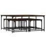 Mesas de centro apilables 5 pzas madera ingeniería roble humo de , Mesas de centro - Ref: Foro24-835336, Precio: 77,23 €, Des...