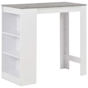 Mesa alta de cocina con estantería blanca 110x50x103 cm de , Mesas de cocina y de comedor - Ref: Foro24-280214, Precio: 109,0...