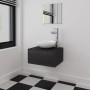 Conjunto de mueble y lavabo 3 piezas negro de vidaXL, Muebles de baño - Ref: Foro24-272225, Precio: 97,36 €, Descuento: %