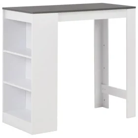 Mesa alta de cocina con estantería blanca 110x50x103 cm de , Mesas de cocina y de comedor - Ref: Foro24-280216, Precio: 100,4...