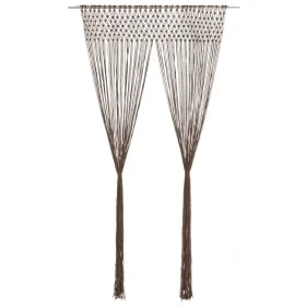 Taupe gray cotton macrame curtain 140x240 cm by , Curtains and curtains - Ref: Foro24-323979, Price: 44,06 €, Discount: %