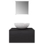 Conjunto de mueble y lavabo 3 piezas negro de vidaXL, Muebles de baño - Ref: Foro24-272225, Precio: 97,36 €, Descuento: %