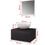 Conjunto de mueble y lavabo 3 piezas negro de vidaXL, Muebles de baño - Ref: Foro24-272225, Precio: 97,36 €, Descuento: %