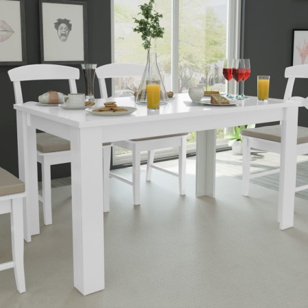Mesa de comedor blanca 140x80x75 cm de vidaXL, Mesas de cocina y de comedor - Ref: Foro24-243056, Precio: 131,13 €, Descuento: %