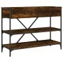 Mesa consola cajones estantes madera ingeniería roble ahumado de , Mesas auxiliares - Ref: Foro24-833405, Precio: 95,03 €, De...