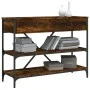 Mesa consola cajones estantes madera ingeniería roble ahumado de , Mesas auxiliares - Ref: Foro24-833405, Precio: 95,03 €, De...