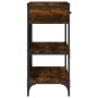Mesa consola cajones estantes madera ingeniería roble ahumado de , Mesas auxiliares - Ref: Foro24-833405, Precio: 96,45 €, De...