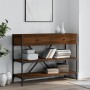 Mesa consola cajones estantes madera de ingeniería roble marrón de , Mesas auxiliares - Ref: Foro24-833407, Precio: 105,78 €,...