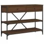 Mesa consola cajones estantes madera de ingeniería roble marrón de , Mesas auxiliares - Ref: Foro24-833407, Precio: 104,14 €,...