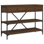 Mesa consola cajones estantes madera de ingeniería roble marrón de , Mesas auxiliares - Ref: Foro24-833407, Precio: 105,78 €,...