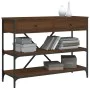 Mesa consola cajones estantes madera de ingeniería roble marrón de , Mesas auxiliares - Ref: Foro24-833407, Precio: 104,14 €,...