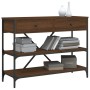 Mesa consola cajones estantes madera de ingeniería roble marrón de , Mesas auxiliares - Ref: Foro24-833407, Precio: 105,78 €,...