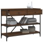 Mesa consola cajones estantes madera de ingeniería roble marrón de , Mesas auxiliares - Ref: Foro24-833407, Precio: 105,78 €,...