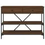 Mesa consola cajones estantes madera de ingeniería roble marrón de , Mesas auxiliares - Ref: Foro24-833407, Precio: 104,14 €,...