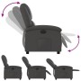 Sillón reclinable eléctrico de cuero auténtico gris en Sillones | Comprar online en Foru.es