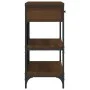Mesa consola cajones estantes madera de ingeniería roble marrón de , Mesas auxiliares - Ref: Foro24-833407, Precio: 104,14 €,...