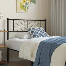 Black metal headboard 90 cm by , Headboards and footboards - Ref: Foro24-372207, Price: 27,98 €, Discount: %