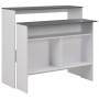 Mesa de bar con 2 tableros blanco y gris 130x40x120 cm de , Mesas de cocina y de comedor - Ref: Foro24-280221, Precio: 182,00...
