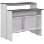Mesa de bar con 2 tableros blanco y gris 130x40x120 cm de , Mesas de cocina y de comedor - Ref: Foro24-280221, Precio: 185,63...